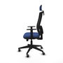 PIQUERAS Y CRESPO Silla de oficina Horna con mecanismo Sincro/Traslack Azul marino y Negro