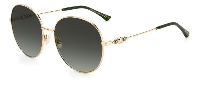 Jimmy Choo BIRDIE-S-PEF-IB Gafas de sol de metal con cristales gris verde Jimmy Choo BIRDIE-S-PEF-IB Gafas de sol de metal con cristales gris verde