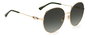 Jimmy Choo BIRDIE-S-PEF-IB Gafas de sol de metal con cristales gris verde