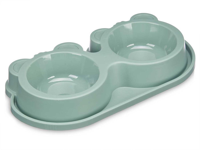 Mascow Comedero Doble Plástico para Perros y Gatos Pequeños, 33x4.5x16 cm, Colores Surtidos (Set de 24) Mascow Comedero Doble Plástico para Perros y Gatos Pequeños, 33x4.5x16 cm, Colores Surtidos (Set de 24)