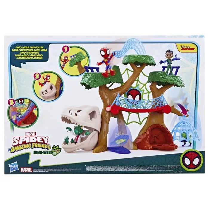 Hasbro SPI1721286199707 Base Forestal con Dino-Webs de Spidey y sus Amigos Figuras de Superhéroes y Accesorios Juguete a Partir de 3 Años