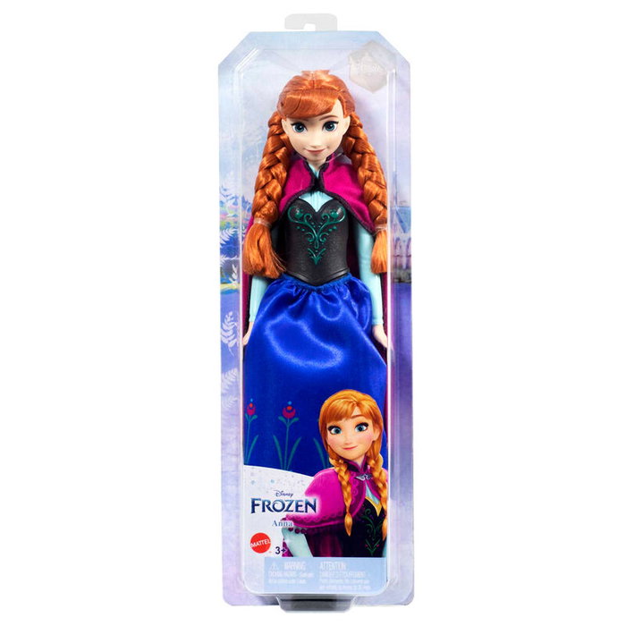 Mattel Muñeca Anna Viajera de Frozen Disney con Capa y Falda