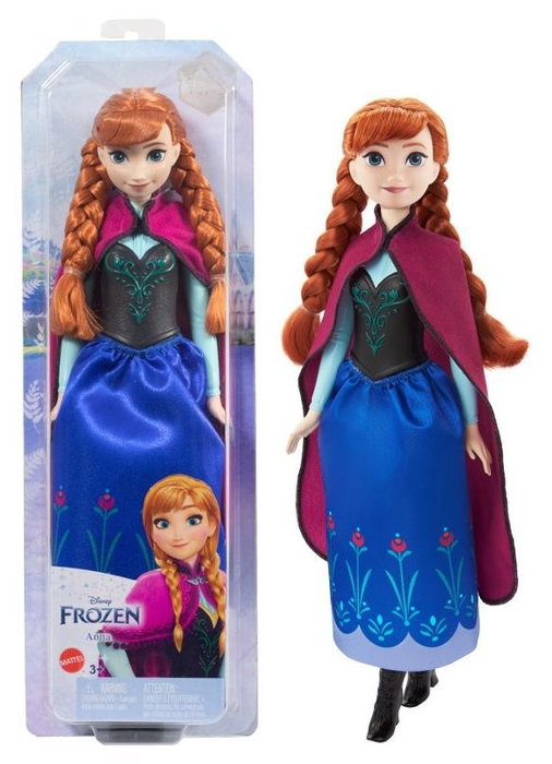 Mattel Muñeca Anna Viajera de Frozen Disney con Capa y Falda