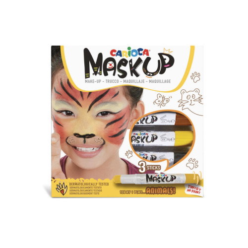 CARIOCA Maquillaje Barra Animales Pack de 3 CARIOCA Maquillaje Barra Animales Pack de 3