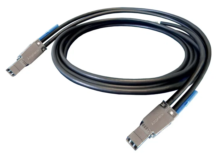 Adaptec E-HDMSAS-E-HDMSAS-2M Cable SAS de Alta Densidad 12 Gbit/s, Negro