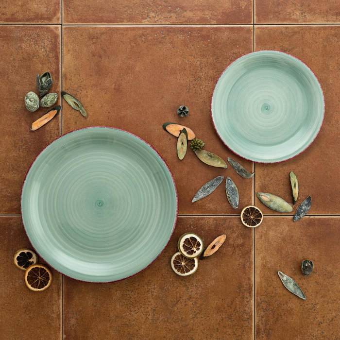 Quid Plato Llano Cerámico Vita Aqua Turquesa 27 cm Quid Plato Llano Cerámico Vita Aqua Turquesa 27 cm