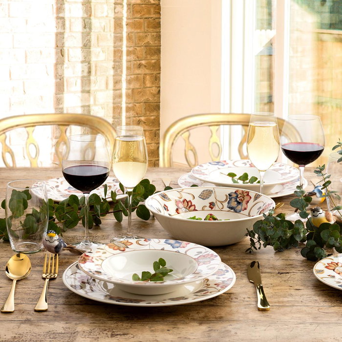 Vajilla Cerámica Jacobean Queen's 12 Piezas - 4 Personas