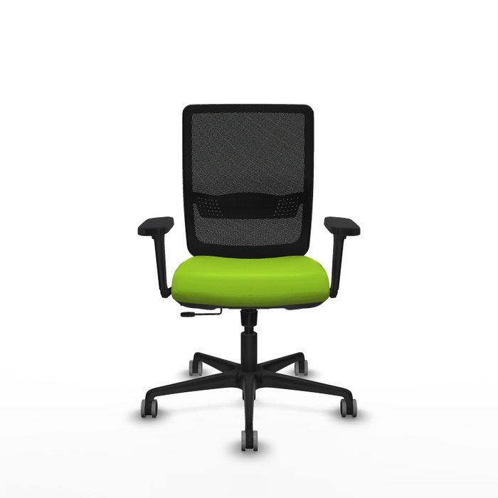 PIQUERAS Y CRESPO Silla de oficina Haches con mecanismo Sincro/Traslack, Pistacho y Negro