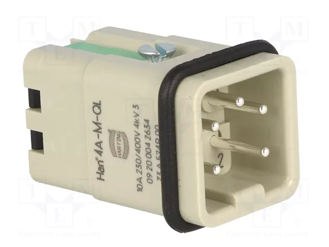 HARTING Han 4A - Plantilla de contacto macho Quick Lock