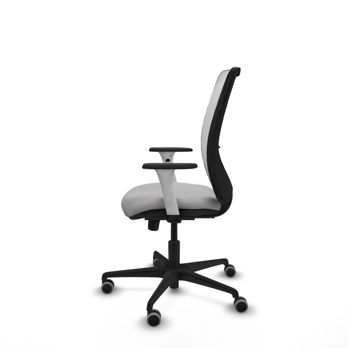 PIQUERAS Y CRESPO Silla de oficina Zulema con Mecanismo Sincro Gris Claro y Blanco PIQUERAS Y CRESPO Silla de oficina Zulema con Mecanismo Sincro Gris Claro y Blanco