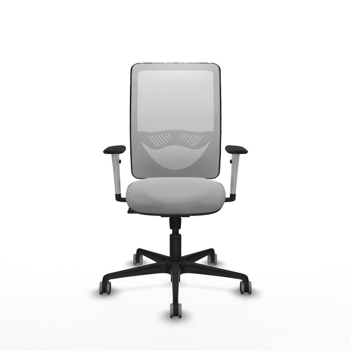 PIQUERAS Y CRESPO Silla de oficina Zulema con Mecanismo Sincro Gris Claro y Blanco PIQUERAS Y CRESPO Silla de oficina Zulema con Mecanismo Sincro Gris Claro y Blanco