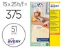 Avery Etiquetas Adhesivas Blancas Redondas Removibles 51 mm