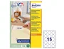 Avery Etiquetas Adhesivas Blancas Redondas Removibles 51 mm