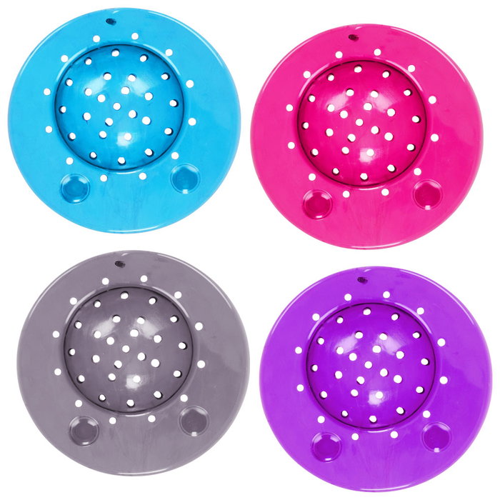 Colador Fregadero Plástico Transparente Colores Surtidos Azul Lila Fucsia Gris Protege Tuberías