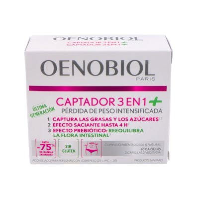Oenobiol Captador 3 En 1 Plus 60 Comp. Captador de Grasas y Azúcares