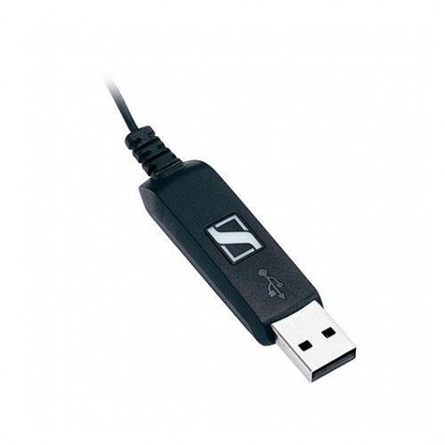 EPOS Sennheiser PC 8 USB - Auriculares diadema estéreo con micrófono unidireccional cancelación ruido para PC, Mac, PS4, llamadas online, color negro