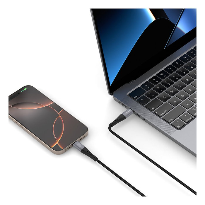 4smarts Cable USB-C PrimeCord 1.5 m 60W Negro, Carga Rápida Power Delivery, Nylon 4smarts Cable USB-C PrimeCord 1.5 m 60W Negro, Carga Rápida Power Delivery, Nylon