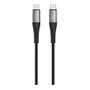 4smarts Cable USB-C PrimeCord 1.5 m 60W Negro, Carga Rápida Power Delivery, Nylon