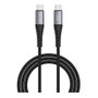 4smarts Cable USB-C PrimeCord 1.5 m 60W Negro, Carga Rápida Power Delivery, Nylon