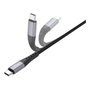 4smarts Cable USB-C PrimeCord 1.5 m 60W Negro, Carga Rápida Power Delivery, Nylon