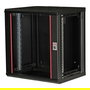ROLINE 26.21.0174 Bastidor de Pared Rack 19" 12U Negro 600x450 mm Profundidad con Puerta de Vidrio y Rieles