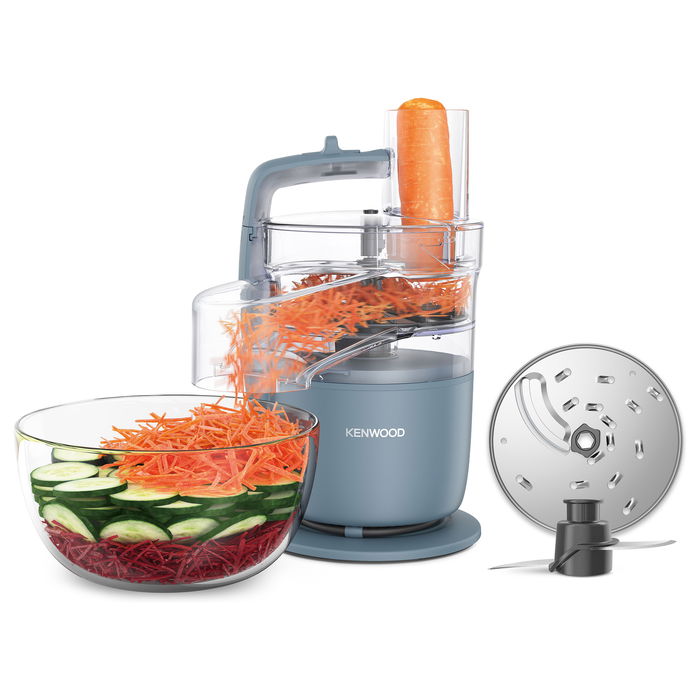 Kenwood FDP22.130GY MultiPro Go - Procesador de Alimentos, 1.3L, Azul Storm, 650W, Función de Impulso, Picahielos, Picar, Mezclar, Amasar, Fácil de Limpiar Kenwood FDP22.130GY MultiPro Go - Procesador de Alimentos, 1.3L, Azul Storm, 650W, Función de Impulso, Picahielos, Picar, Mezclar, Amasar, Fácil de Limpiar