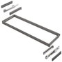 Emuca Bastidor con guías de cierre suave y extracción total para accesorios de armario Quartz, 1062-1088mm, Aluminio y Plástico, Titanio