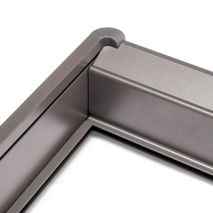 Emuca Bastidor con guías de cierre suave y extracción total para accesorios de armario Quartz, 1062-1088mm, Aluminio y Plástico, Titanio