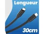 Tnb Cable USB-C a USB-C Plano 30 cm Negro
