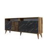 Hanah Home Milan 526 Muebles de Salón Nogal, Negro - Elegancia y Estilo Contemporáneo