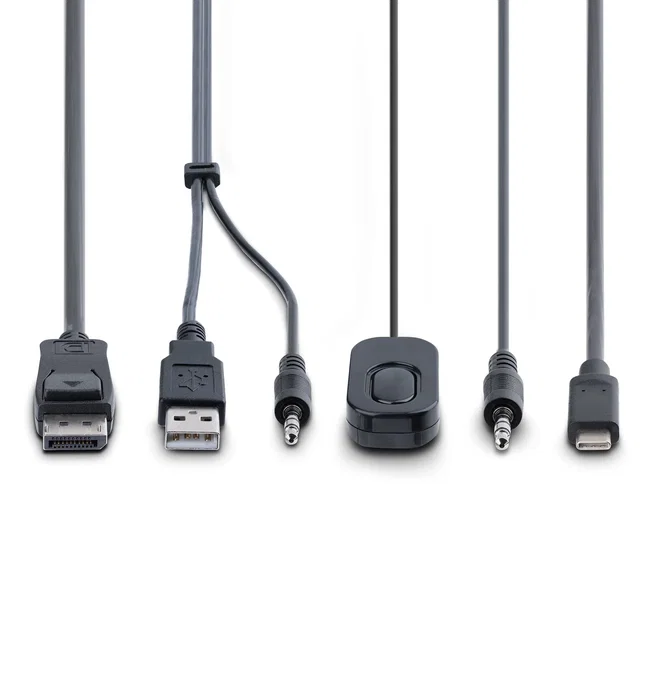StarTech C2-D46-UAC-CBL-KVM - Interruptor KVM de 2 Puertos con Cables Integrados para USB-A y USB-C, DisplayPort 4K 60Hz, 5120x1440, Negro StarTech C2-D46-UAC-CBL-KVM - Interruptor KVM de 2 Puertos con Cables Integrados para USB-A y USB-C, DisplayPort 4K 60Hz, 5120x1440, Negro
