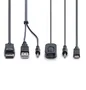 StarTech C2-D46-UAC-CBL-KVM - Interruptor KVM de 2 Puertos con Cables Integrados para USB-A y USB-C, DisplayPort 4K 60Hz, 5120x1440, Negro