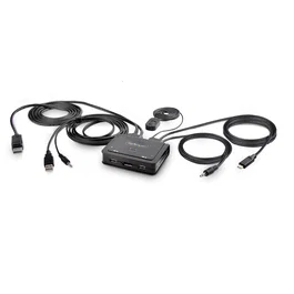 StarTech.com C2-D46-UAC-CBL-KVM Switch KVM Híbrido de 2 Puertos Negro
