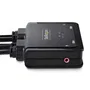 StarTech C2-D46-UAC-CBL-KVM - Interruptor KVM de 2 Puertos con Cables Integrados para USB-A y USB-C, DisplayPort 4K 60Hz, 5120x1440, Negro