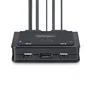 StarTech C2-D46-UAC-CBL-KVM - Interruptor KVM de 2 Puertos con Cables Integrados para USB-A y USB-C, DisplayPort 4K 60Hz, 5120x1440, Negro