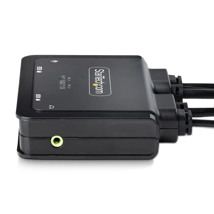 StarTech C2-D46-UAC-CBL-KVM - Interruptor KVM de 2 Puertos con Cables Integrados para USB-A y USB-C, DisplayPort 4K 60Hz, 5120x1440, Negro StarTech C2-D46-UAC-CBL-KVM - Interruptor KVM de 2 Puertos con Cables Integrados para USB-A y USB-C, DisplayPort 4K 60Hz, 5120x1440, Negro