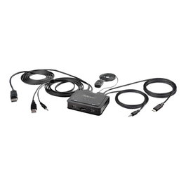 StarTech.com C2-D46-UAC-CBL-KVM Interruptor KVM Híbrido 2 Puertos USB-A/USB-C Negro