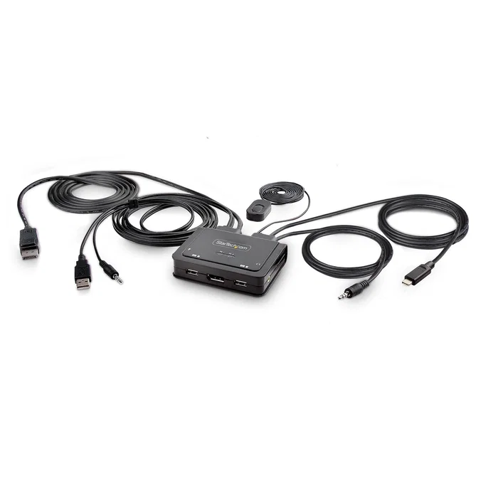 StarTech.com Interruptor KVM C2-D46-UAC-CBL-KVM Negro 5120x1440 StarTech.com Interruptor KVM C2-D46-UAC-CBL-KVM Negro 5120x1440