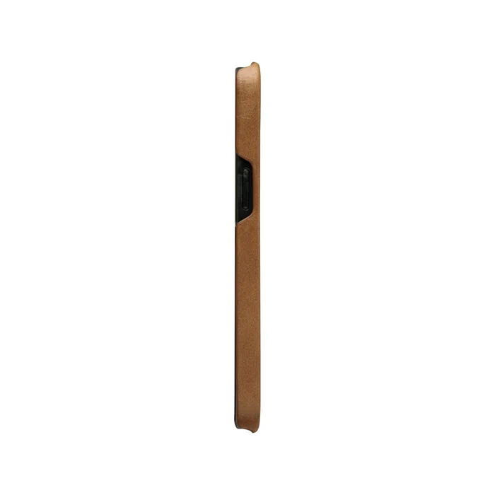 Dbramante1928 Lynge - Funda cartera de cuero bronceado para Apple iPhone 12 y 12 Pro, 15.5 cm (6.1"), con cierre magnético y bolsillo para tarjetas