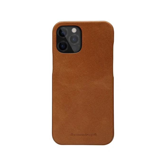 Dbramante1928 Lynge - Funda cartera de cuero bronceado para Apple iPhone 12 y 12 Pro, 15.5 cm (6.1"), con cierre magnético y bolsillo para tarjetas