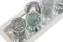 DKD Home Decor Portavela Set de 5, Plateado, 14 x 52 x 37 cm
