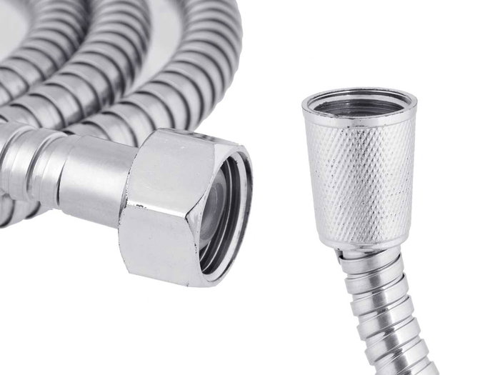 Berilo Teléfono de Ducha con Manguera 2 m, Base Negra, Dimensiones 14 x 24.5 x 4.5 cm (Set de 12)