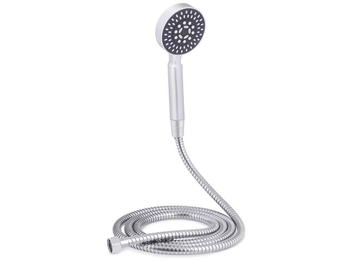 Berilo Teléfono de Ducha con Manguera 2 m, Base Negra, Dimensiones 14 x 24.5 x 4.5 cm (Set de 12)