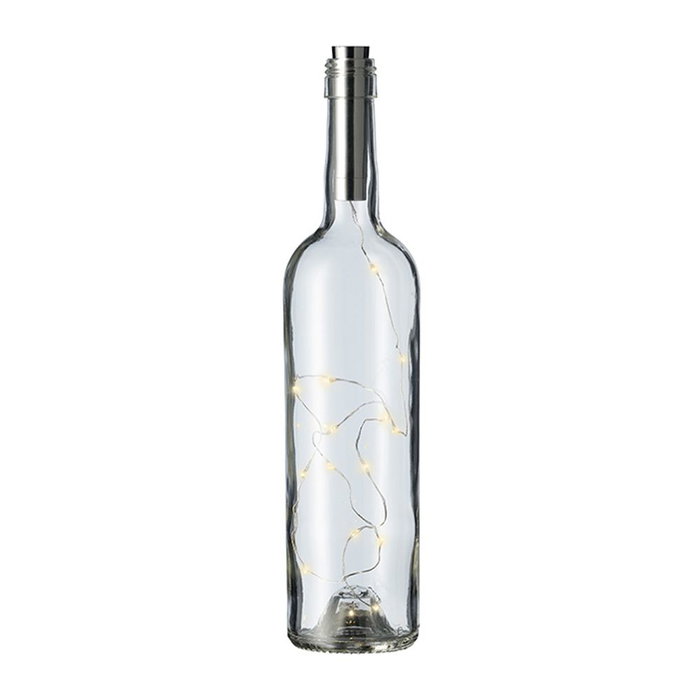 Lumineo Tapon Guirnalda Micro Led para Botella 15 Leds Luz Calida con Temporizador 1xAA