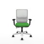 PIQUERAS Y CRESPO Silla de oficina Haches con mecanismo Sincro/Traslack Verde y Blanco