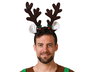 Diadema Cuernos De Reno Con Orejas Y Hojas Navideñas para Fiestas y Disfraces