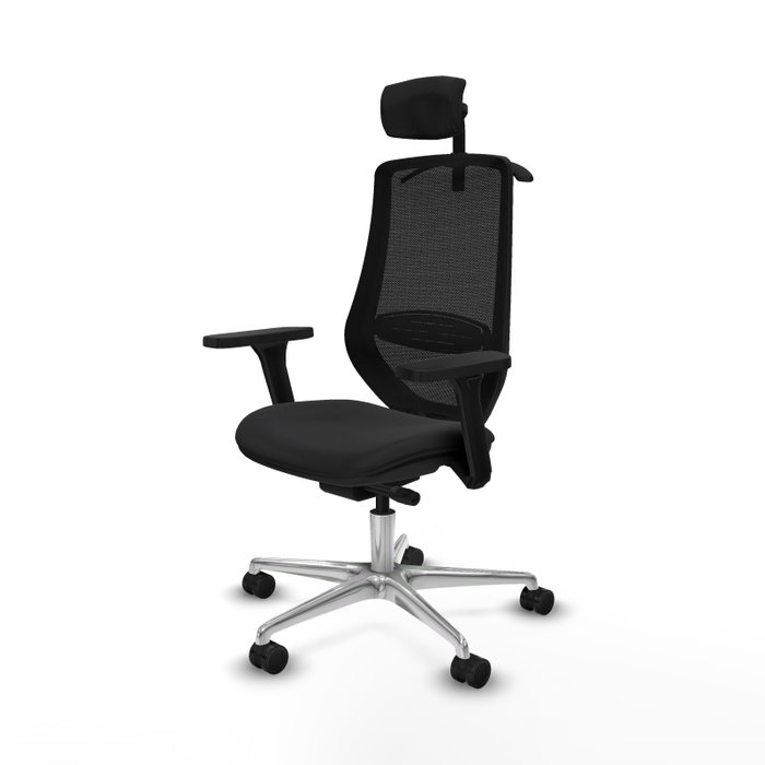 PIQUERAS Y CRESPO Silla de oficina Mardos con mecanismo Sincro/Traslack, Negro