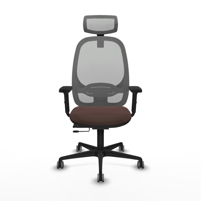 PIQUERAS Y CRESPO Silla de oficina Cilanco con mecanismo Sincro/Traslack Marrón y Gris