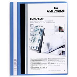 Durable Carpeta de Presentación Dossier Fastener Duraplus A4 Azul -25 Unidades-