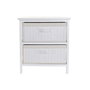 DKD Home Decor Cajonera de Bambú y Paulownia Blanca con 2 Cajones